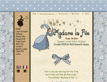 Tablet Screenshot of madame-la-fee.com